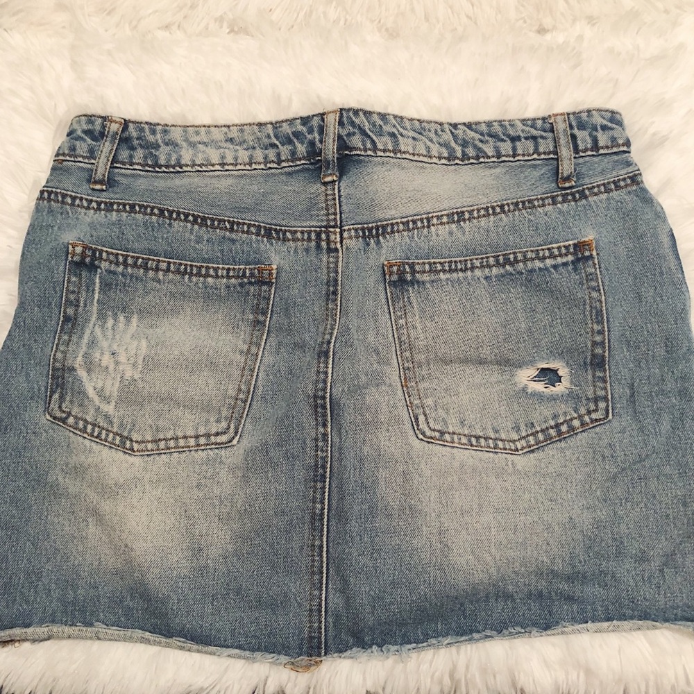 🚫SOLD🚫 Distress Jean skirt - Picture 2 of 2
